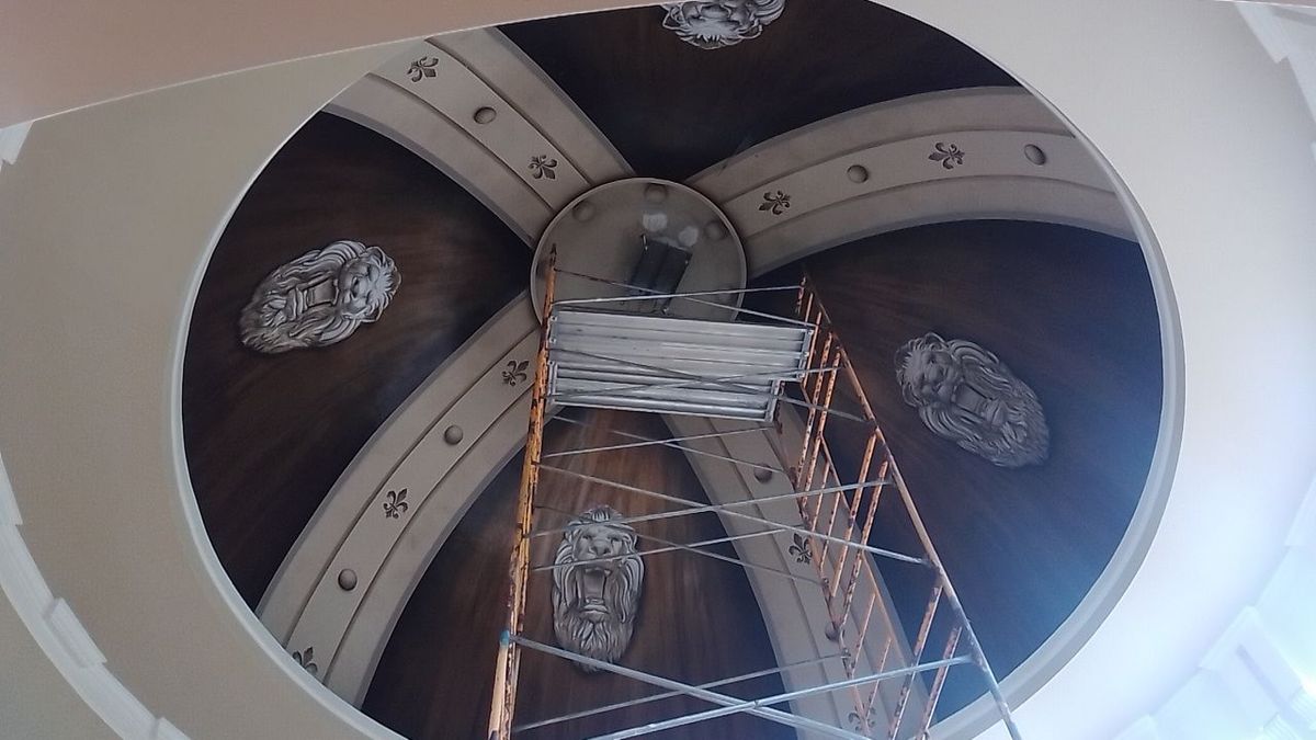 Estate roof — drone documentation of Mission Brown shingle installation